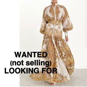 Zimmermann size 2
Women's Zippy Silk Linen Paisley Billow Gown - Golden Paisley